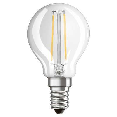 LED Filament bulb E14, P45, 6W, 840lm, 3000K, 360°