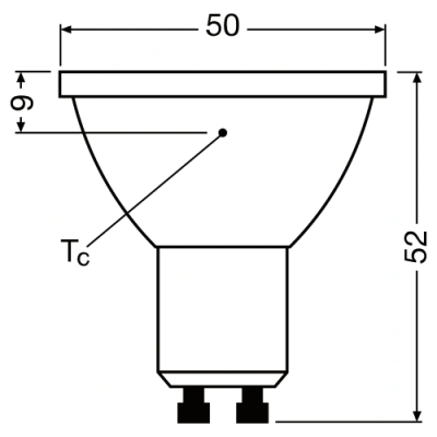 Dimmable LED bulb GU10, 6.9W, 120°, 4000K, 650Lm
