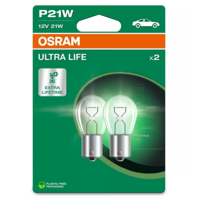 Auxiliary lamp P21W, 21W, 12V, 460Lm, ULTRA LIFE sērija