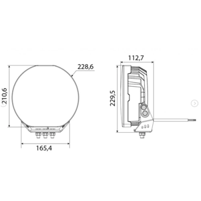 Additional car high beam headlight 12-48V, 9000Lm, 5500K, IP67, Fury 9&amp;quot;