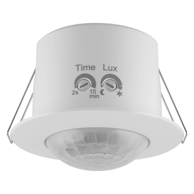 Infrared PIR motion sensor 360°, IP20, CEILING FLUSH