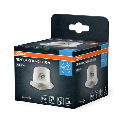 Infrared PIR motion sensor 360°, IP20, CEILING FLUSH