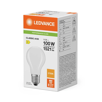LED Bulb E27, A100, 11W, 2700K, 1521Lm, 300°