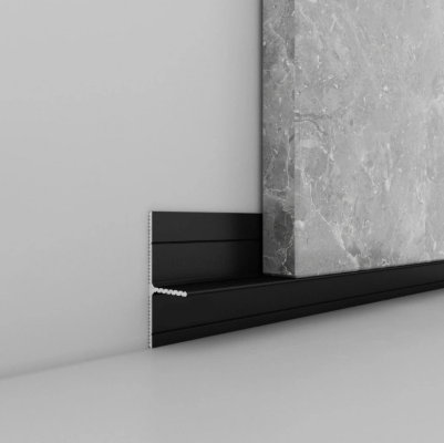 Aluminium shadow gap skirting board 3 m