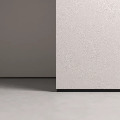 Aluminium shadow gap skirting board 3 m