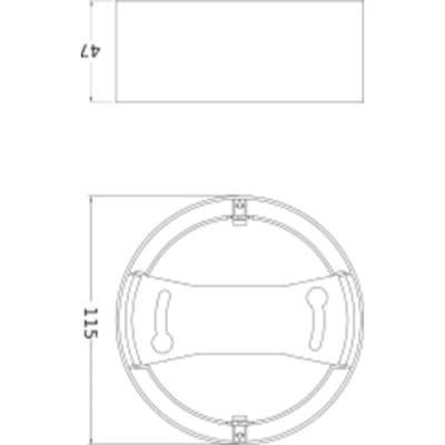 Recessed LED light 8W, 880Lm, IP44, 3000K