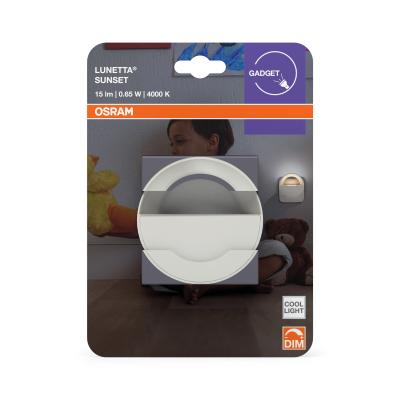 Plug-in LED night light, 0.65W, 4000K, 15Lm, Lunetta Sunset