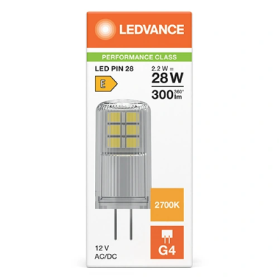 LED bulb G4, 12V, 2.2W, 2700K, 300lm, 320°