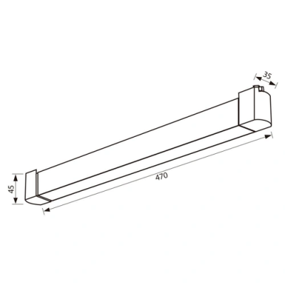 Single-phase track linear light DRAX LED 30W, 3 CCT, 2000Lm, IP20