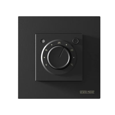 Electronic thermostat, 3600 W, 16 A, IP20, black