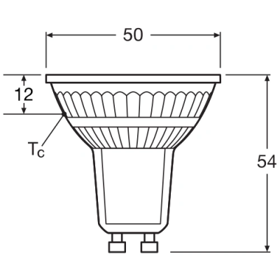 LED bulb GU10, 3.1W, 3000K, 350Lm, 120°