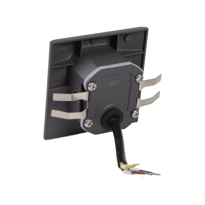 LED iebūvējams gaismeklis kāpnēm un sienām EXIN LED PIR L GR-WW 2,5W melns IP65