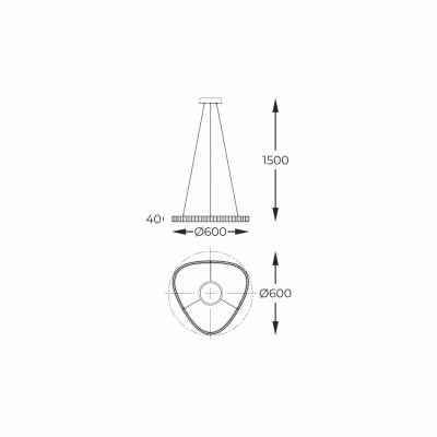 Pendant LED light ATHESA, 26W, 3000-6000K, 3000Lm