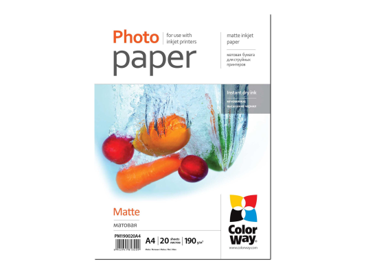 190 г / м²  |  A4  |  Матовая фотографическая бумага