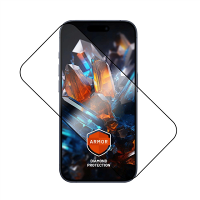 Fixed Защитное стекло  |  Apple  |  iPhone 17 Pro  |  Закаленное стекло  |  Черный  |  Броня с антипылинным аппликатором и AR слоем