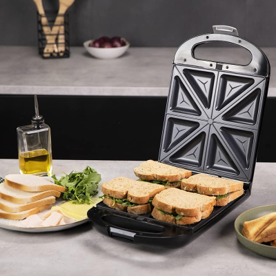 Cecotec Sandwich Maker  |  Rock'nToast Family 3in1  |  1500 W  |  Number of plates 3  |  Black