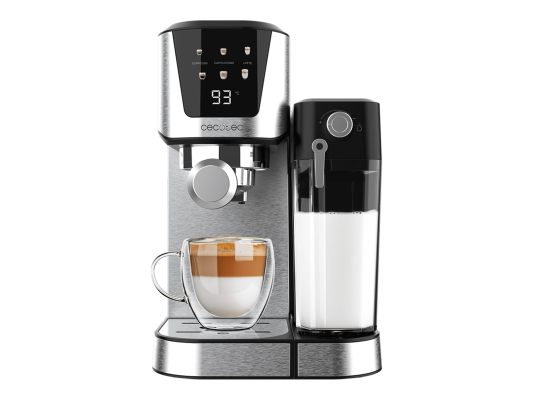 Cecotec  |  Coffee Machine with Milk Frother  |  Power Espresso 20 Cream  |  Semi-Automatic  |  20 bar  |  1350 W  |  Black / Silver