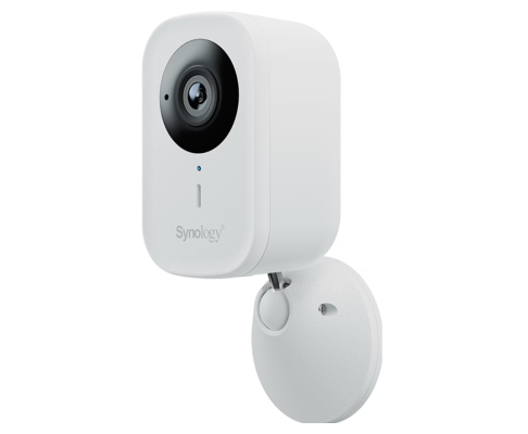 Synology CC400W  |  AI-powered Wi-Fi Camera  |  Cube  |  4 MP  |  F2.0  |  IP65  |  H.264 / H.265  |  MicroSD