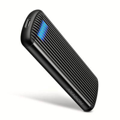 AXAGON USB-C 10Gbps M.2 NVMe SSD Enclosure, Screwless, RIBBED Aluminum  |  EEM2-SC