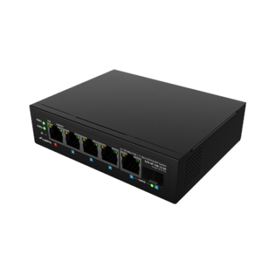 Lanberg Switch PoE 1xBT 3xAT SFP / ETH Din неуправляемый Fast Ethernet  |  ILFE-4P-1GE-1S-90