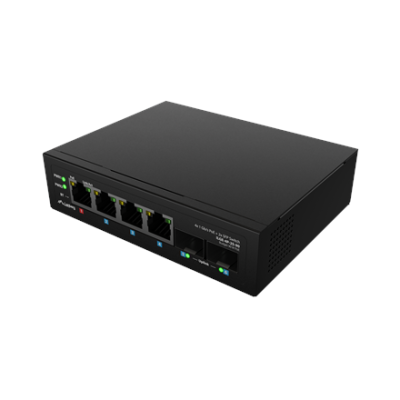Lanberg Switch Light IndustrialPoE 1xBT 3xAT 2xSFP Din Unmanagment Gigabit Ethernet  |  ILGE-4P-2S-90  |  Unmanaged
