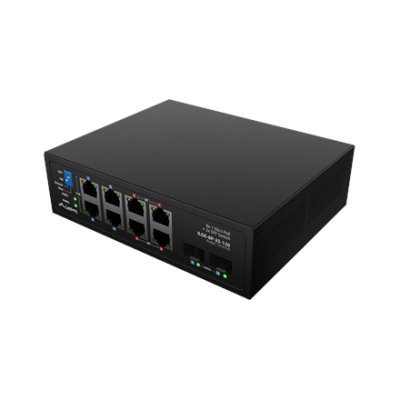 Lanberg Switch PoE 4xBT 4xAT 4xSFP Din Unmanagment Gigabit Ethernet  |  ILGE-8P-2S-120  |  Unmanaged  |  Din rail