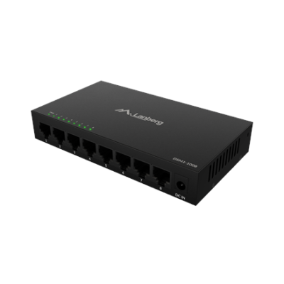 Lanberg Switch 8x1GB / s Unmanagment Gigabit Ethernet Desktop 12V metal case  |  DSM1-1008
