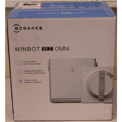 SALE OUT. Ecovacs  |  Window Cleaning Robot  |  WINBOT W2 OMNI  |  Corded  |  2800 Pa  |  White  |  USED, DIRTY, SCRATCHED, MISSING LIQUID BOTTLE