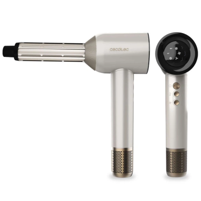 Cecotec Hair dryer  |  DryGlam Waves Champagne  |  1600 W  |  Number of temperature settings 3  |  Ionic function  |  Champagne  |  Diffuser nozzle