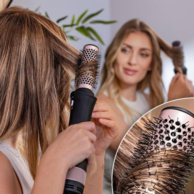 Cecotec gaisa suku  |  CeramicCare 10in1 Styler 10-in-1  |  Sildīšanas līmeņu skaits 3  |  1000 W  |  Melna