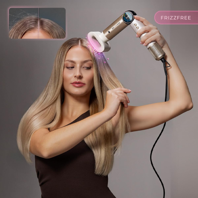 Cecotec stila suku  |  AirGlam 14in1 Flex Black  |  Jonu kondicionēšana  |  Caurules diametrs 32 mm / 35 mm  |  1400 W  |  Melna