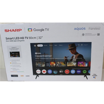 SALE OUT. Sharp 32HF2265E 32" (81cm) HD Ready Google TV  |  SALE OUT. Sharp 32HF2265E  |  32  |  Smart TV  |  Google TV  |  DAMAGED PACKAGING  |  24 year(s)