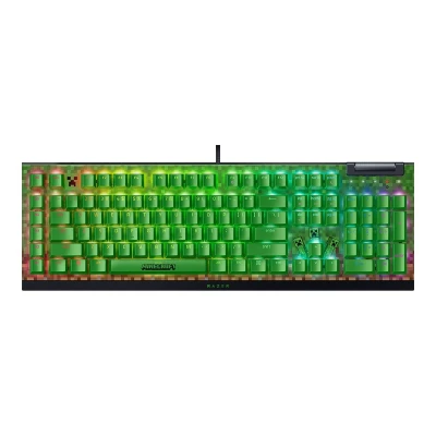 Razer  |  BlackWidow V4 X  |  Gaming Keyboard  |  Wired  |  Minecraft Edition  |  Green Mechanical Switches
