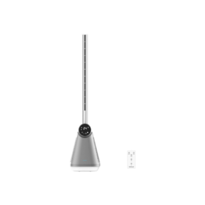 Cecotec EnergySilence 9890 Skyline Bladeless  |  Tower Fan  |  Stand Fan  |  50 W  |  Diameter 23 cm  |  Number of speeds 3  |  Oscillation  |  Timer  |  Remote control  |  Grey / White