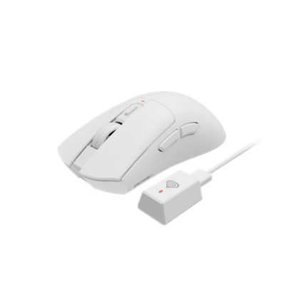 Genesis spēļu pele  |  Zircon 880 Pro 8k  |  Bezvadu  |  2.4GHz, Bluetooth  |  Balta