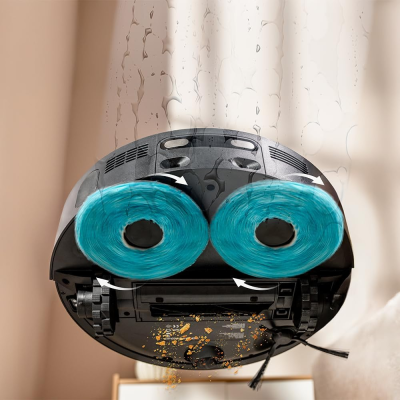 Cecotec Conga X70  |  Robotu putekļsūcējs  |  Darbības laiks (max) 240 min  |  Mitrs & Sauss  |  5200 mAh  |  15000 Pa  |  Melns
