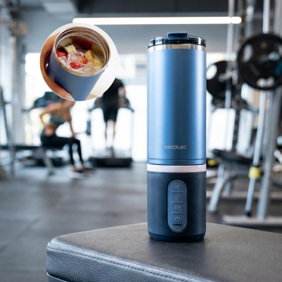 Cecotec Blender  |  Power Titanium Shake2Go  |  Portable  |  180 W  |  Jar material BPA-free  |  Jar capacity 0.6 L  |  Dark Steel