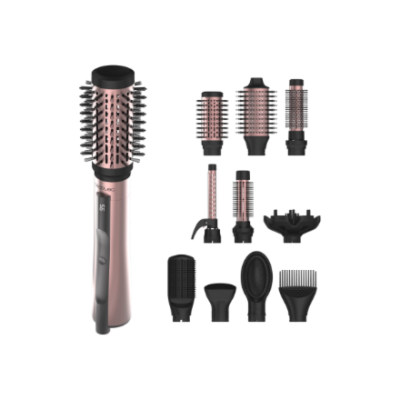 Cecotec gaisa sukas  |  CeramicCare 10in1 AirBrush  |  Jonu kondicionēšana  |  Siltuma līmeņu skaits 3  |  1200 W  |  Melns / Rozā