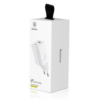 Сетевое зарядное устройство Baseus Quick Charger EU 24W адаптер питания USB Quick Charge 3.0 QC 3.0 Белый