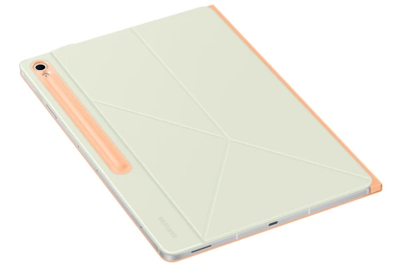 BX620PO gudrais grāmatu vāks Samsung Galaxy Tab S10 FE+, oranžs
