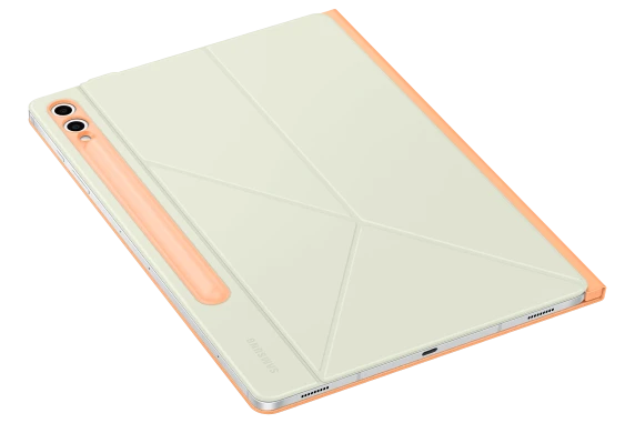 BX810POE gudrais grāmatu vāks Samsung Galaxy S10+ / Tab S9+ / S9FE+, oranžs
