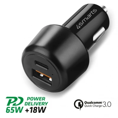 Automobiļa Lādētājs VoltRoad Ultimate 83W ar PD un QC melns
