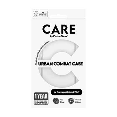 CARE by PanzerGlass Antidzeltenā Cieta Vāka Samsung Galaxy Flip7, Caurspīdīgs