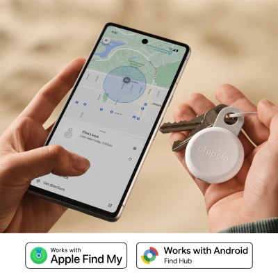 Chipolo LOOP – uzlādējams Bluetooth izsekošanas rīks ar silikona cilpu iOS & Android, krīts