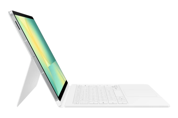DX625UW Grāmatu vāks ar tastatūru -AI taustiņš Samsung Galaxy Tab S10 FE+, balts