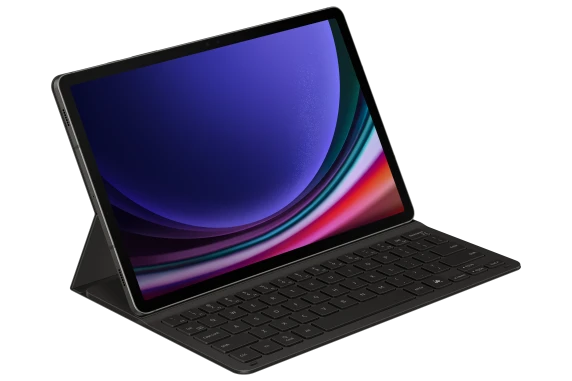 DX720UB Grāmatu vāks ar tastatūru Slim Samsung Galaxy Tab S9 / S9 FE / S10 FE / S10 Lite, melns