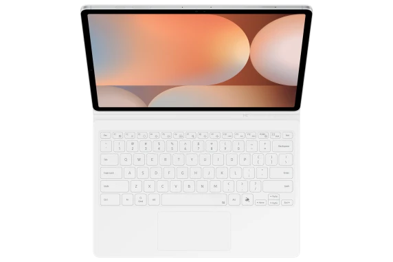 DX825UWE Grāmatu vāks ar tastatūru Samsung Galaxy Tab S10+ / S9+ / S9 FE+, balts