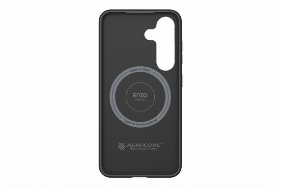 FPS931PGABW Enzo aramīda vāciņš Samsung Galaxy S25, Melns sudrabs