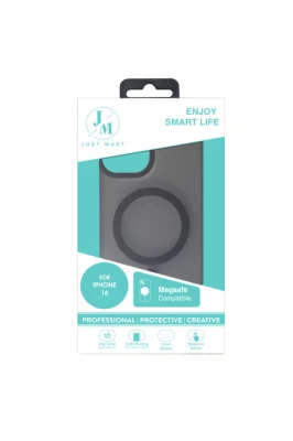 JM MAGSAFE SILK FROST I iPhone 16 Melns
