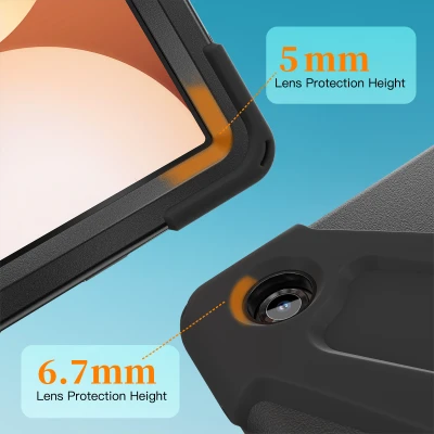 JM Rugged Case Grip for Samsung Galaxy Tab A11+ | Carry Strap | Black